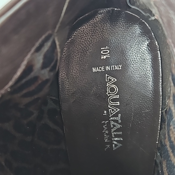 Aquatalia Marvin K Riley Dark Brown Suede Back Zipper Ankle Boots Women 10.5 - Picture 10 of 13